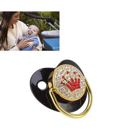 Ultra-Light Soft Silicone Baby Pacifier for Newborns - Perfect for Breastfed Infants 6-18 Months - Shiny Black Pacifier for Girls - Buy Online on GoSupps.com