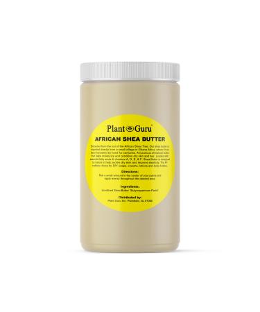 Raw African Shea Butter 32 oz. / 2 lbs. Jar Bulk 100% Pure Natural Unrefined IVORY - Ideal Moisturizer For Dry Skin Body Face And Hair Growth. Great For DIY Soap and Lip balm Making.
