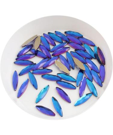 30Pcs/ Nail Art Rhinestones for 3D Nails Decoration Pack Long Horse Eye Shaped Glass Colorful AB Stones Home Collections (Color : Ab Size : 30Pcs) 30Pcs Ab - Buy Online on GoSupps.com