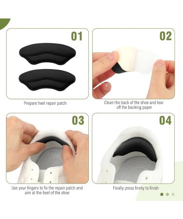 Heel Cushion Pads Heel Grips Heel Protectors Shoe Heel Inserts Heel Protector Toe Inserts for Shoes Too Big Foot Cushions & Pads Shoe Size Reducer Shoe Repair Heel Guards Inserts for Too Big Shoes Black - Buy Online on GoSupps.com