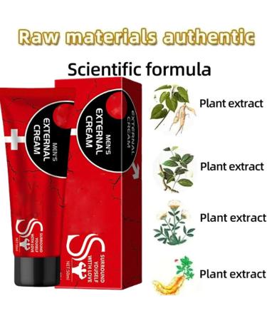 Men's Energy Strength Massage Cream - Mens External Cream XXXL 50ml - Vitality Boost Cream - Buy Online on GoSupps.com