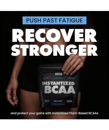 Gains in Bulk BCAA Powder Pre Workout Plant Based Branch Chain Amino Acids Gluten Free Vegan Supplement with Keratin for Endurance & Strength During & Post Workout Unflavored 30 Servings Unflavored 5.7 Ounce (Pack of 1) - Buy Online on GoSupps.com