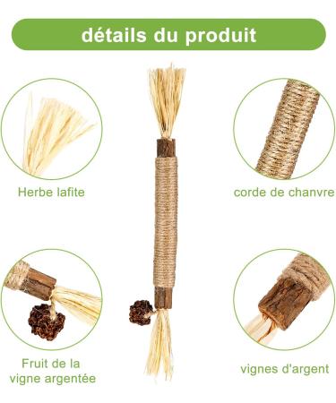 Altcompluser Catnip Sticks for Cats - Dental Care Chewing Toys (3 Pieces) for Tartar & Bad Breath - Healthy Oral Hygiene - Buy Online on GoSupps.com