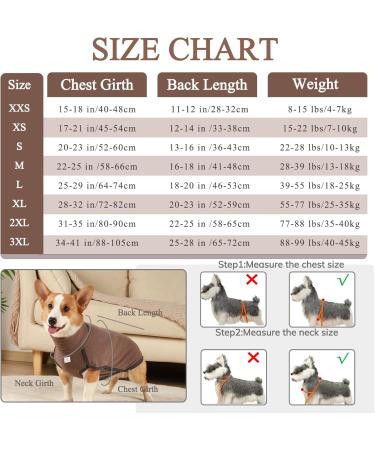 Hjyokuso Dog Sweater & Fleece Coat for Small to Large Dogs - Warm Lightweight Winter Jacket - Brown - Buy Online on GoSupps.com