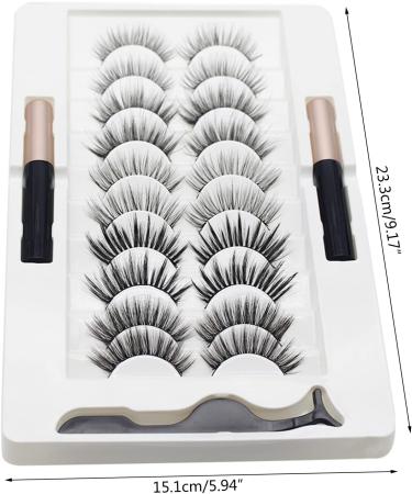 TONXX 10 Pairs Magnetic Eyelashes and Eyeliner Kit Reusable 3D Magnetic False Lashes Extension Needed for Makeup 2# - Buy Online on GoSupps.com