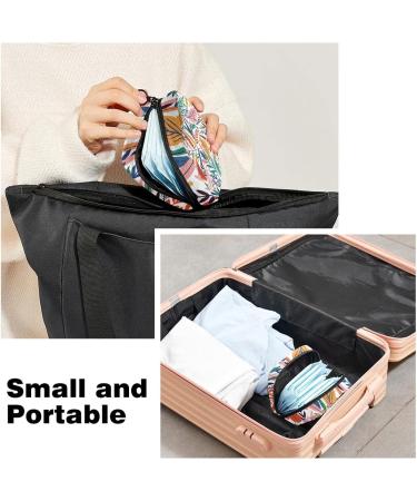 Tropical Leaves Napkin Storage Bag | Colorful Portable Period Pocket for Women & Teens | Menstrual Cup & Breastfeeding Insert Holder - Buy Online on GoSupps.com