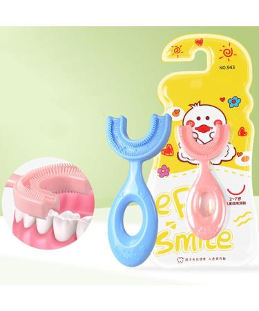 Soft Bristle U-Shaped Silicone Toothbrush for Children - 360-Degree Food-Safe Cleaning for Ages 6-12 - Buy Online on GoSupps.com