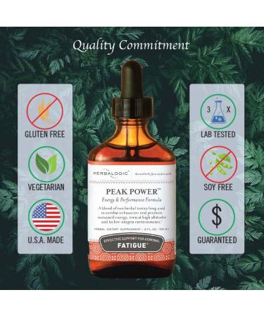 Herbalogic - Peak Power Liquid Herb Drops - Stimulant-Free Natural Energy Formula to Combat Adrenal Fatigue & Improve Physical Stamina - Contains American Ginseng & Astragalus - 2 Fl. Oz. 2 Fl Oz (Pack of 1) - Buy Online on GoSupps.com