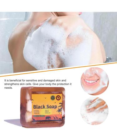 Black Soap - Skin Clean Soap Bar - Face Cleanser Black Soap - Oil Cleansing Washing Moisture Hydrate - Organic Improve Tone Dullness Reduce Dryness Refresh - Enhance Elasticity Shrink Pore Antioxidant - Buy Online on GoSupps.com