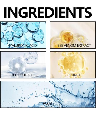 Anti-Aging Bee Venom Facial Gel Moisturizer Anti-Wrinkle Cream Firming Face Cream Facial Moisturizer with Collagen and Hyaluronic Acid Anti-Wrinkle Reduce Fine Lines - Buy Online on GoSupps.com