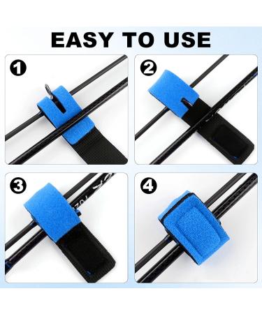 Fishing Rod Straps - 12 Pieces in 6 Colors | Adjustable Velcro Straps for Fishing Rods Golf Clubs & Badminton Rackets - Fast International Shipping - Buy Online on GoSupps.com