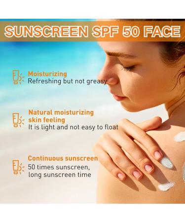 IZBEAUVO Sunscreen SPF 50 UV Protetion Sun Cream Moisturising Face Sunscreen Strong UVA & UVB Protetion Sun Lotion For Body And Face Against Sun Exposure Long Lasting Non Greasy&Lightweight - Buy Online on GoSupps.com