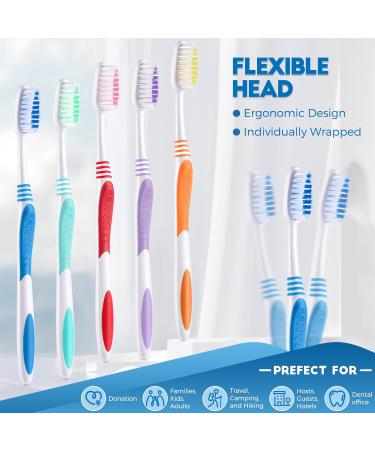 Buy Individually Wrapped Travel Toothbrushes - Soft Bristles Disposable for Hotels & Guests | Multi-Color Options Available - Buy Online on GoSupps.com