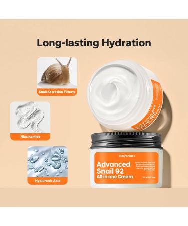 92% Snail Mucin Repair Cream - Advanced Skincare for Fine Lines Hyperpigmentation & Blemishes - 3.52 Fl Oz - Buy Online on GoSupps.com