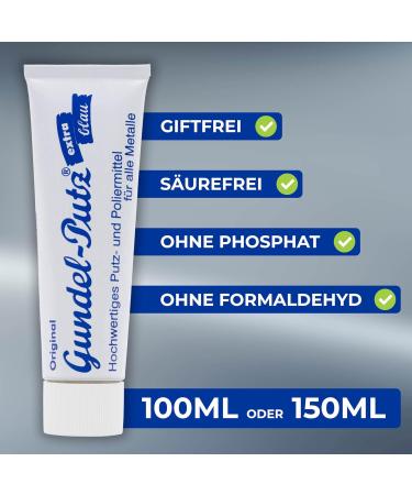 Original Gundel High-Quality Plaster & Polishing Paste 150ml - Versatile Metal Polish for Silver Chrome Brass & Stainless Steel - Ideal for Home & Professional Use - Buy Online on GoSupps.com