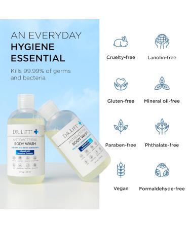 Antibacterial Body Wash Refreshing Scent Hydrating Shower or Bath Cleanser With Citric Acid Spirulina and Lemon Clean Moisturizing Formula Vegan Paraben and Phthalate Free 8 Fl Oz 8 Fl Oz (Pack of 1) - Buy Online on GoSupps.com