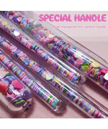 Glitter Acrylic Handle Makeup Brush Set for Women - Powder, Blush, Eyeshadow - Buy Online on GoSupps.com