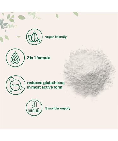 Pure Glutathione Reduced Powder with Inositol - 5oz (9 Months Supply) | Powerful Antioxidant | Supports Liver Function | Vegan-Friendly - Buy Online on GoSupps.com