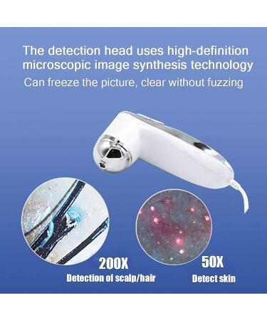 Scalp Detector 11 Inch Hair Follicle Facial Skin Oil Moisture HD LCD Screen Microscope Tester 200X/50X Dual Lens Skin Health Detection Machine - Buy Online on GoSupps.com