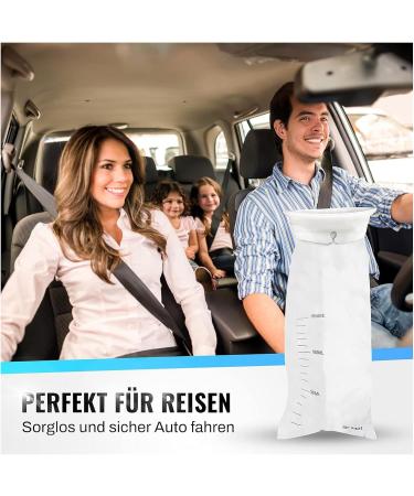 10 Pack Emesis Bags - 1500ml Travel Motion Sickness & Airplane Vomit Bags for Nausea Relief - Buy Online on GoSupps.com