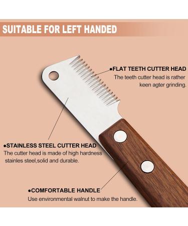 Onebarleycorn Left-Handed Trimmet Knife for Dogs - Ideal Underwool Care for Terriers & Dachshunds - Buy Online on GoSupps.com