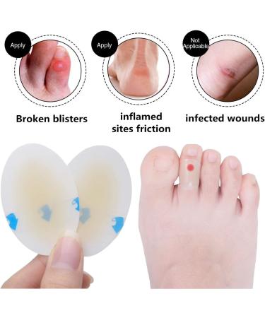 Hydrocolloid Invisible Blister Plasters - 15 Count Pack for Foot, Heel, & Toe - Gel Cushion for Blister Prevention - Buy Online on GoSupps.com