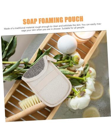 FRCOLOR 4pcs Black Linen Soap Bags - Foaming Net for Face Washing & Exfoliating | Travel Soap Saver & Organizer | Durable Mesh Storage Solution - Buy Online on GoSupps.com