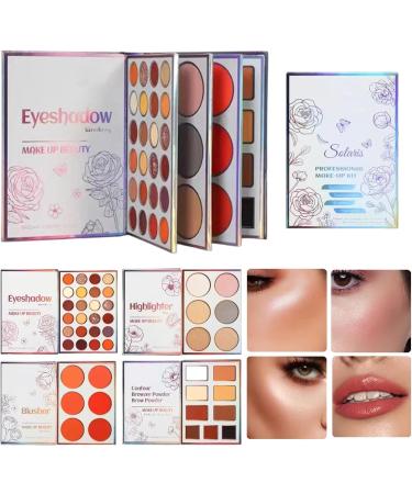 Makeup Palette Rich Pigment Formula 45 Bright Colors Highlighter & Blush Palette Makeup Set Smooth & Blendable For Eyes Cheeks Girls Pet - Buy Online on GoSupps.com