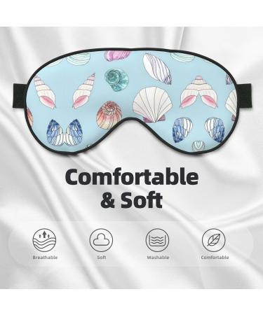 Buy Sea Shell Print Unisex Sleeping Eye Mask - Soft Comfortable & Light-Blocking | Perfect for Travel & Relaxation - Buy Online on GoSupps.com