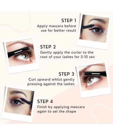 Heated Eyelash Curler | USB-C Rechargeable with Cleaning Brush | Professional Fast Heating Electric Eyelash Curler | Easy to Use Safe & Portable Lash Curling Tool for Natural Eyelashes (Pink) - Buy Online on GoSupps.com