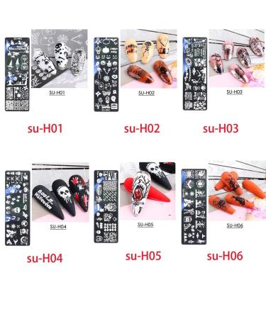 Buy 1 Set Stainless Steel Cartoon Nail Stamping Plates & Sponge Pen - Image Template Stencil (su-H05) | Fast International Shipping - Buy Online on GoSupps.com
