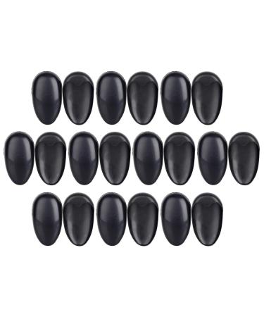 10Pairs Black Plastic Professionale Hair Salon Ear Cover Pads Sheets Ear Protector Hairdressing Dye Coloring Caps Ear Prtotection Earmuff for Hair Salon Hair Coloring Hair Treatment