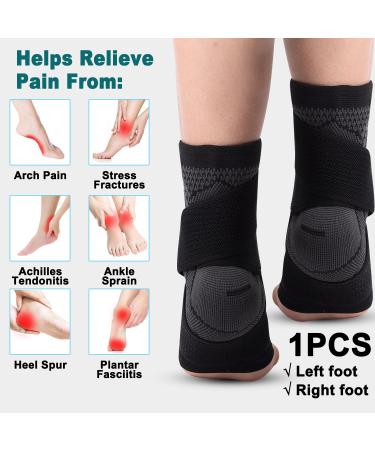 Foot Brace & Ankle Support for Sprains | Achilles Tendonitis & Plantar Fasciitis Relief | Breathable Design for Men & Women - Buy Online on GoSupps.com