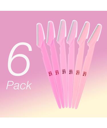 Forever 21 6pc Eyebrow Razor Set - Pink Disposable Eyebrow & Face Hair Removal Tool for Perfect Eyebrow Maintenance - Buy Online on GoSupps.com
