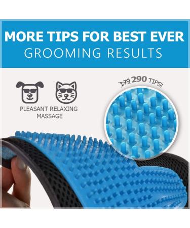2-in-1 Pet Glove Grooming Tool & Furniture Hair Remover Mitt for Cats & Dogs | Gentle Deshedding Brush with Rubber Tips | Soft Massage Groomer Mitt - Buy Online on GoSupps.com