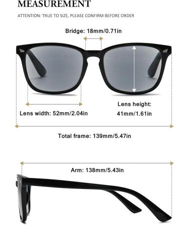Vevesmundo Tinted Reading Glasses with Sun Protection - Stylish 2.5x Sunglasses for Men & Women - Lightweight Black Visual Aid - Buy Online on GoSupps.com