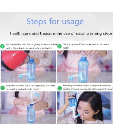 LS-Nasal Nose Wash Bottle - 10oz Nasal Cleanse for Allergy Relief & Pressure Rinse | Effective Nasal Irrigation & Sneezer Washing - Buy Online on GoSupps.com