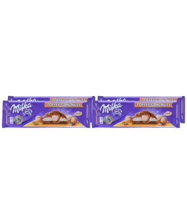 Buy Milka Toffee Whole Nut 4 x 300g - Creamy Caramel & Whole Hazelnuts Chocolate Bar | International Shipping Available - Buy Online on GoSupps.com