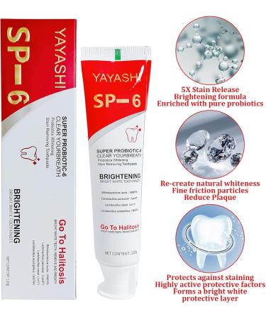 2 Pcs Sp-6 Fresh Breath Toothpaste Sp-6 Toothpaste Sp-6 Probiotic Toothpaste Probiotic Toothpaste Fresh Breath Toothpaste Removes Stains Complete Dental Care - Buy Online on GoSupps.com