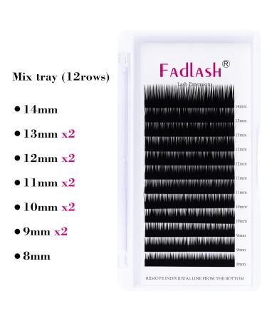 Individual Classic 1:1 Eyelash Extensions - 0.10mm L Curl Mix 8-14mm | Professional Natural Look - Buy Online on GoSupps.com