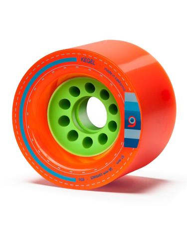 Orangatang Kegel 80 mm Downhill Longboard Skateboard Cruising Wheels (Set of 4) Orange, 80a w/o bearings