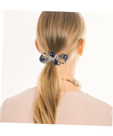 FRCOLOR Metal headgear ponytail hair accessories fashionable and versatile Miss bow tie rhinestones French french hair pin hair pins bow clips for hair Holder dense alloy - Buy Online on GoSupps.com