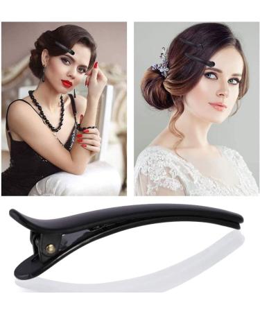 12 Pcs Black Hair Clips - Durable Plastic Compartment Clamps for Hairdressers | Combi Clip Set - Buy Online on GoSupps.com
