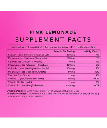 Wave Electrolyte Powder 32 Servings - Calorie & Sugar Free Pink Lemonade - Buy Online on GoSupps.com