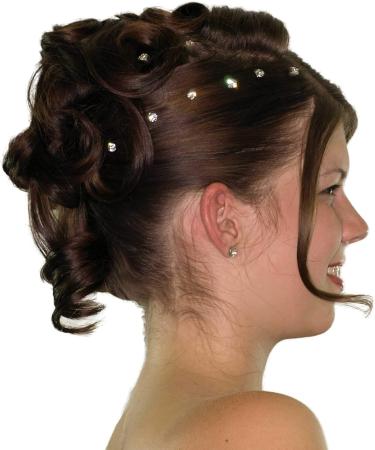 Rivelle 8mm Swarovski Rhinestone Hair Spirals - 8 Piece Silk Curlies for Bridal & Wedding Hair Accessories - Buy Online on GoSupps.com