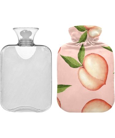 Hot Water Bottle with Cover - Pink Peaches 2L | Pain Relief for Headaches & Back Pain - Buy Online on GoSupps.com