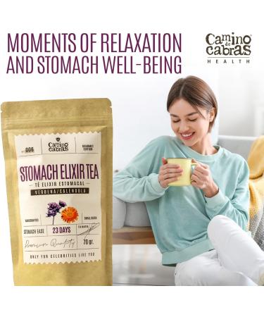 N 006 STOMACH ELIXIR TEA - Gut Health - Indigestion & Bloating Relief Peppermint Tea Chamomile Fennel Liquorice Root Anise Calendula Verbena Carrot Stomach Ease Detox Herbal Tea Infusion 70g Stomach Ease Tea - Buy Online on GoSupps.com