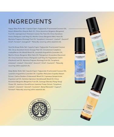 Tisserand Aromatherapy - The Little Box of Wellbeing - Happy Vibes Total De-Stress Sleep Better - 100% Natural Pure Essential Oils - 3x10ml 30 ml (Pack of 1) Wellbeing - Buy Online on GoSupps.com