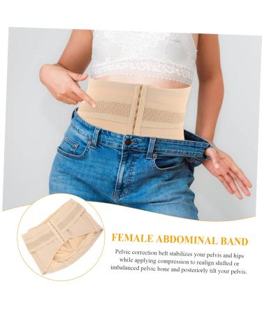 Healeved Repair Tape Pelvic Correction Belt | Postpartum Recovery Abdominal Band for Women | Beige | 33x23.5x1.5CM - International Shipping Available - Buy Online on GoSupps.com