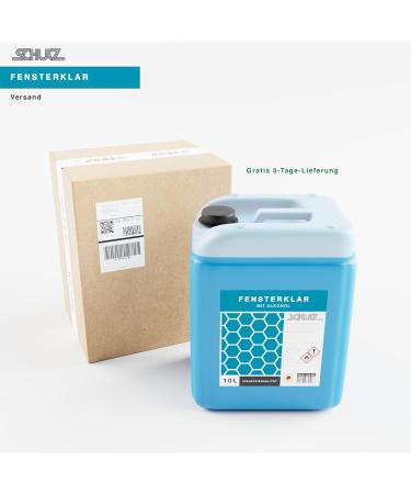 Schulz Glass Cleaner 10L Concentrate | Streak-Free Shine for Windows Mirrors & Glass Surfaces - Ideal for Home & Car - Buy Online on GoSupps.com